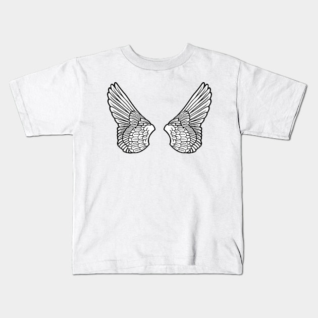 Angel Wings Kids T-Shirt by ShirtyLife